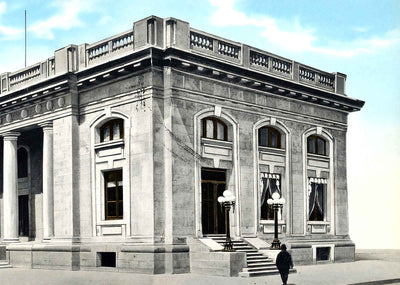 Government Building, New Castle, PA in 1906 vintage print