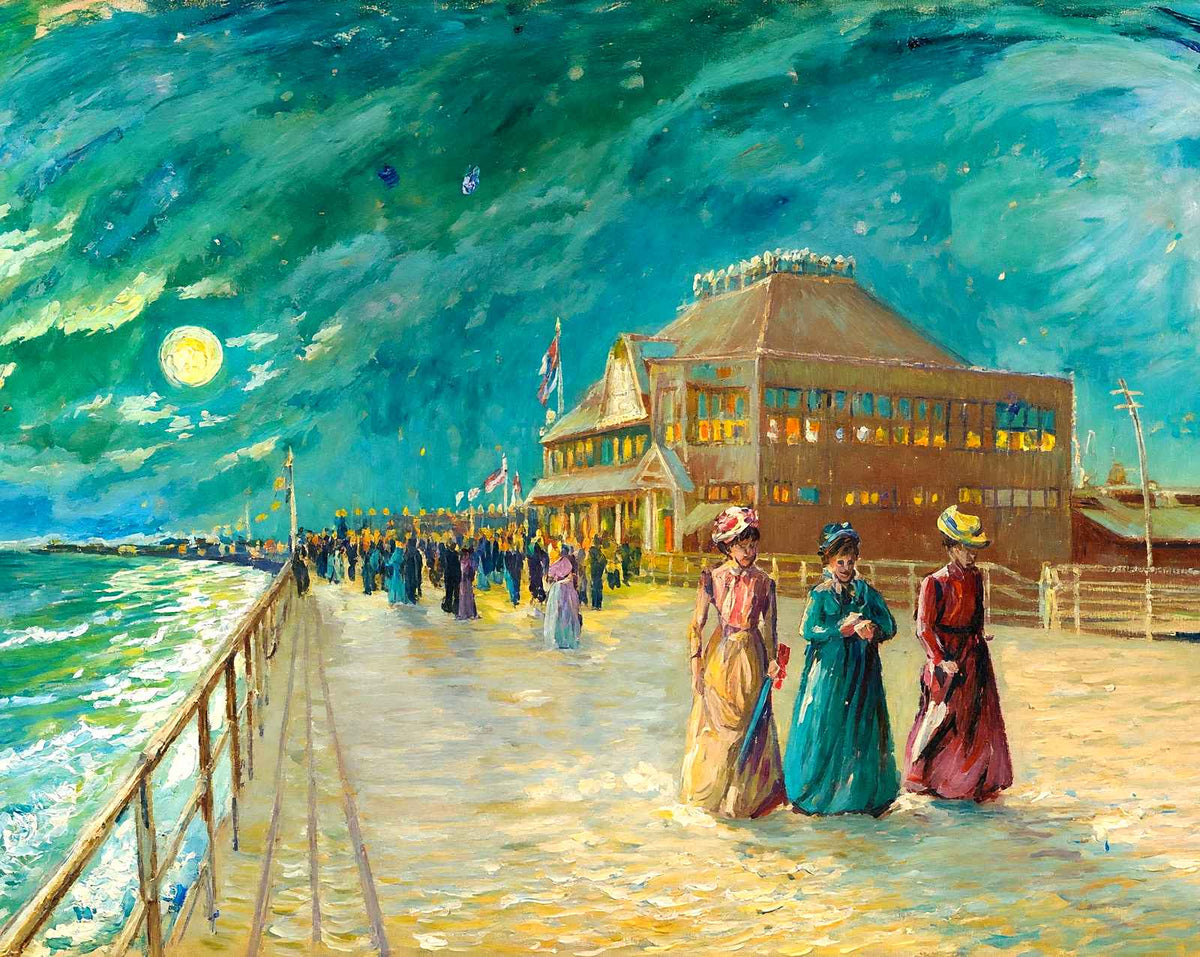 The Casino, Atlantic City, NJ in 1902 art print