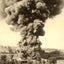 30,000-Barrel Oil Tank Fire, Washington Co PA vintage photo print