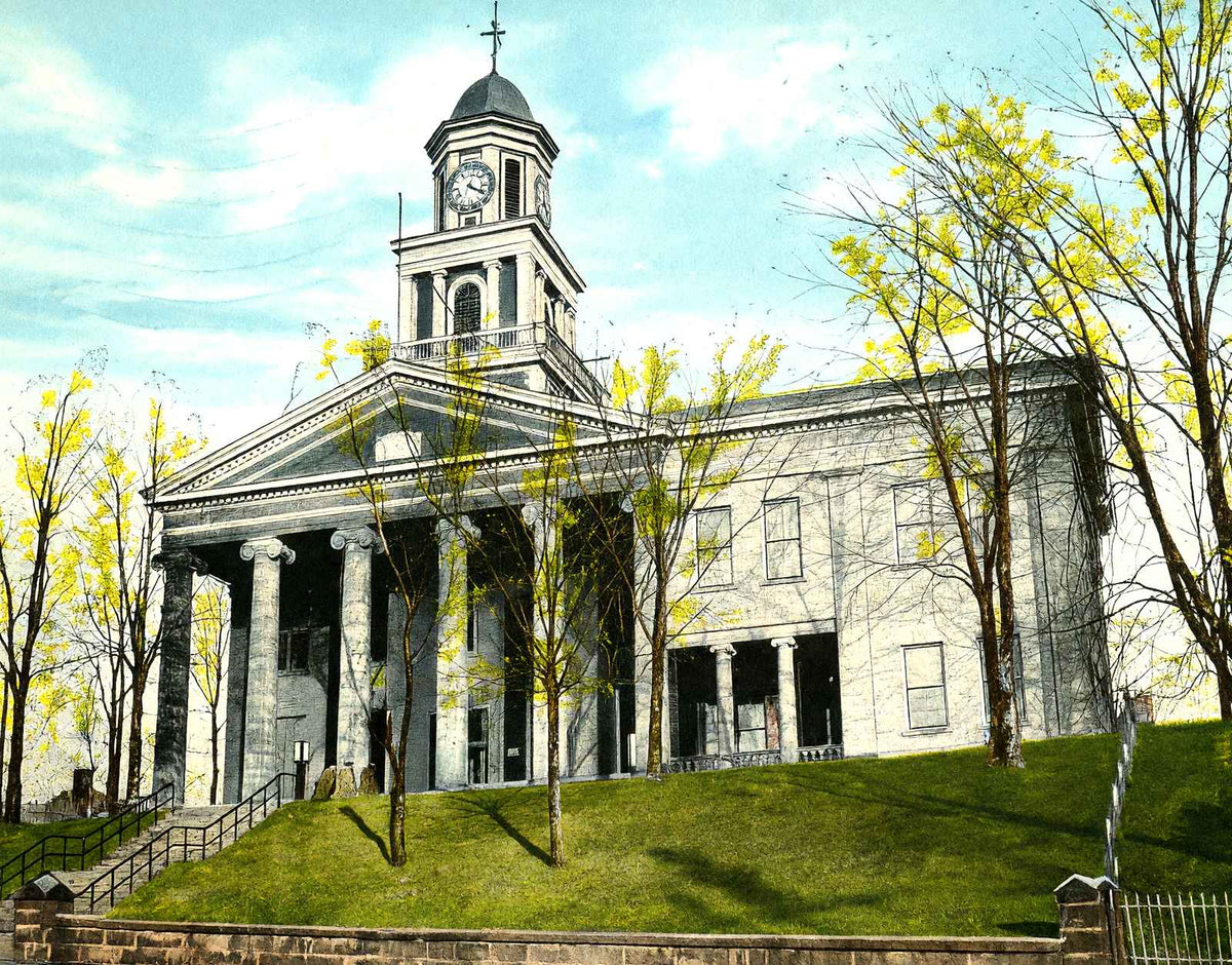 Lawrence County Court House, New Castle PA vintage print