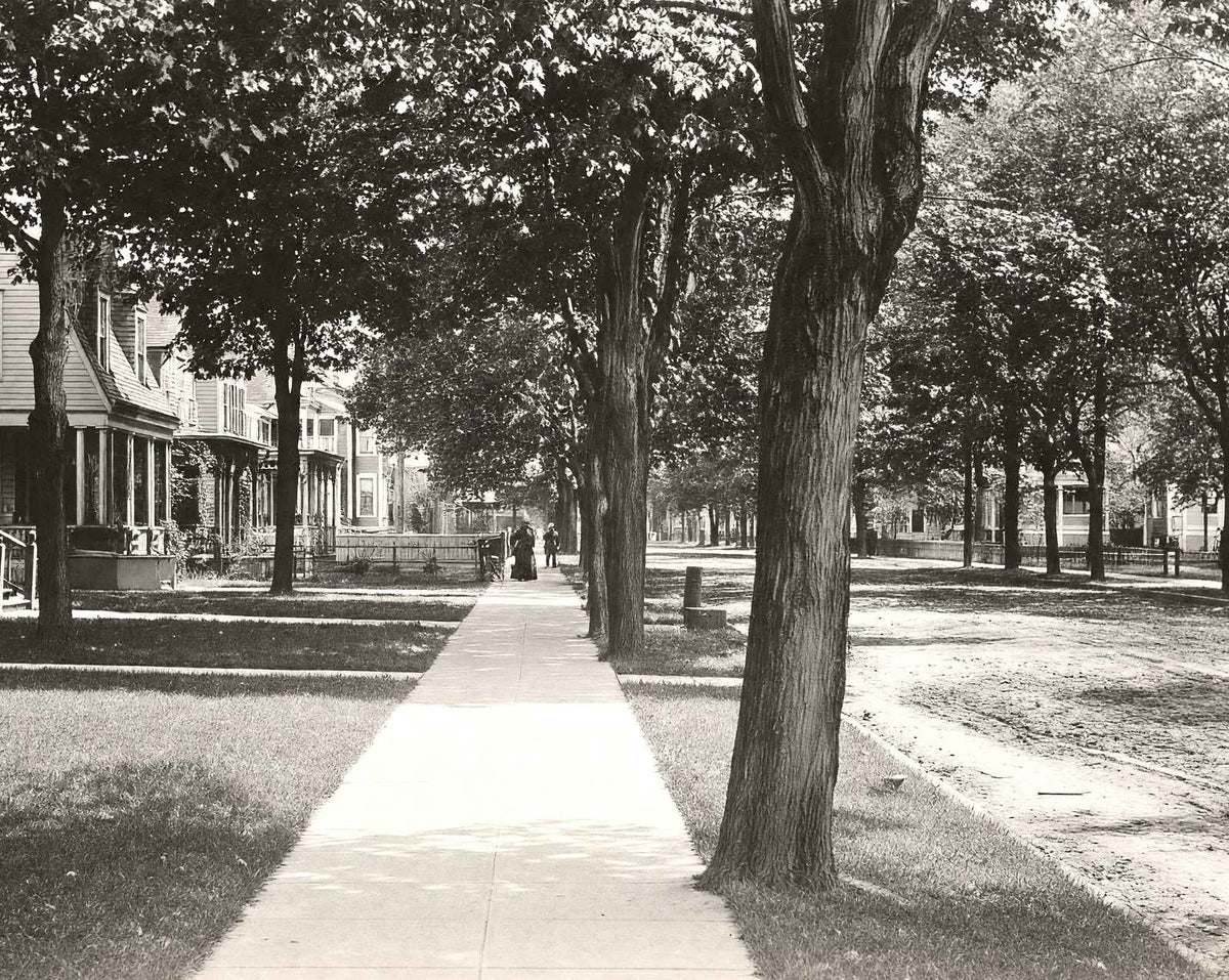 Walnut Street Looking East, Titusville PA restored photo print