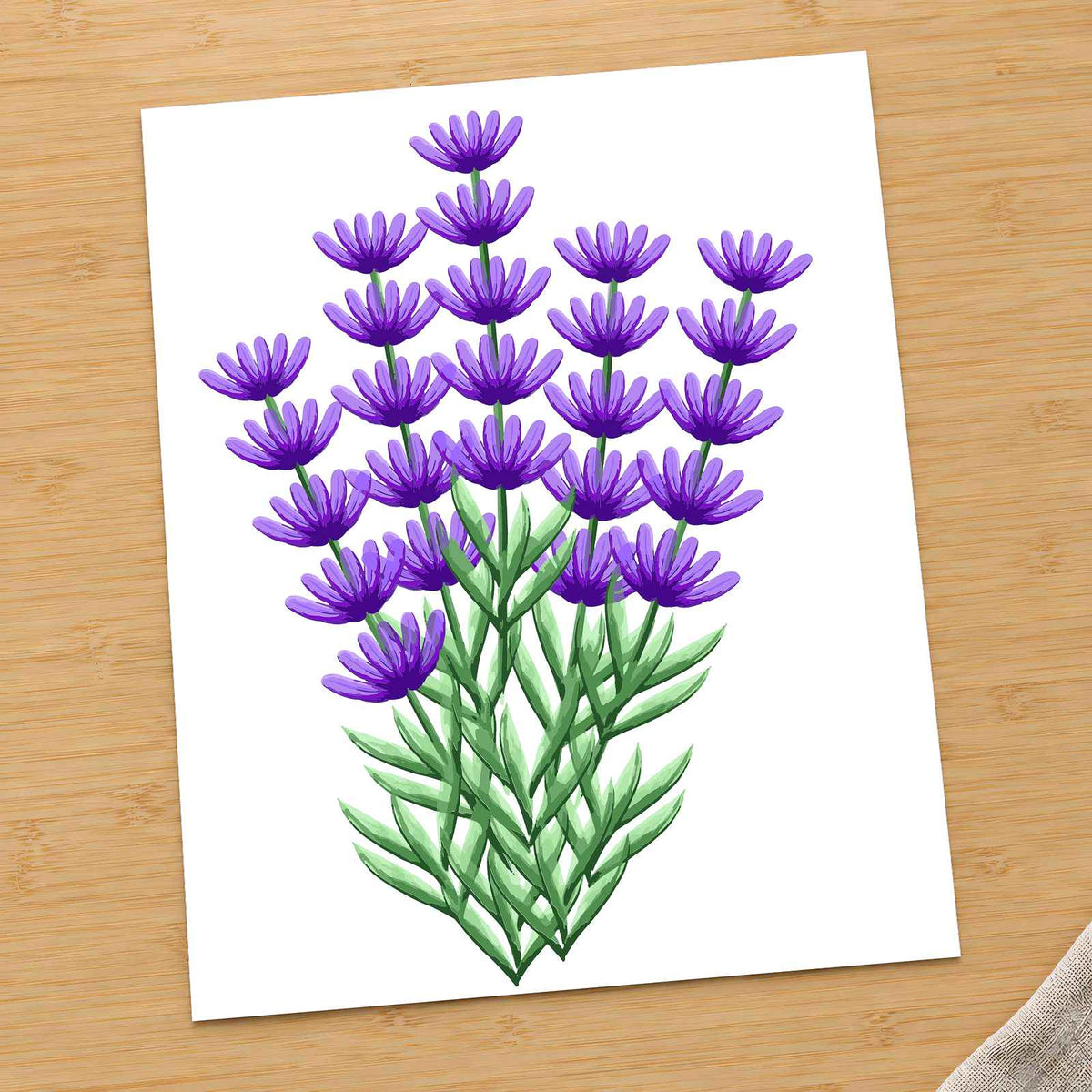 Bunch of Purple Flowers by Riswan Ratta Art Print Wall Decor
