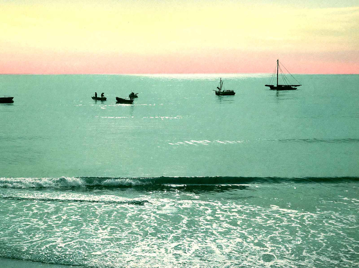 Clam Diggers, Atlantic City, NJ in 1901 vintage print