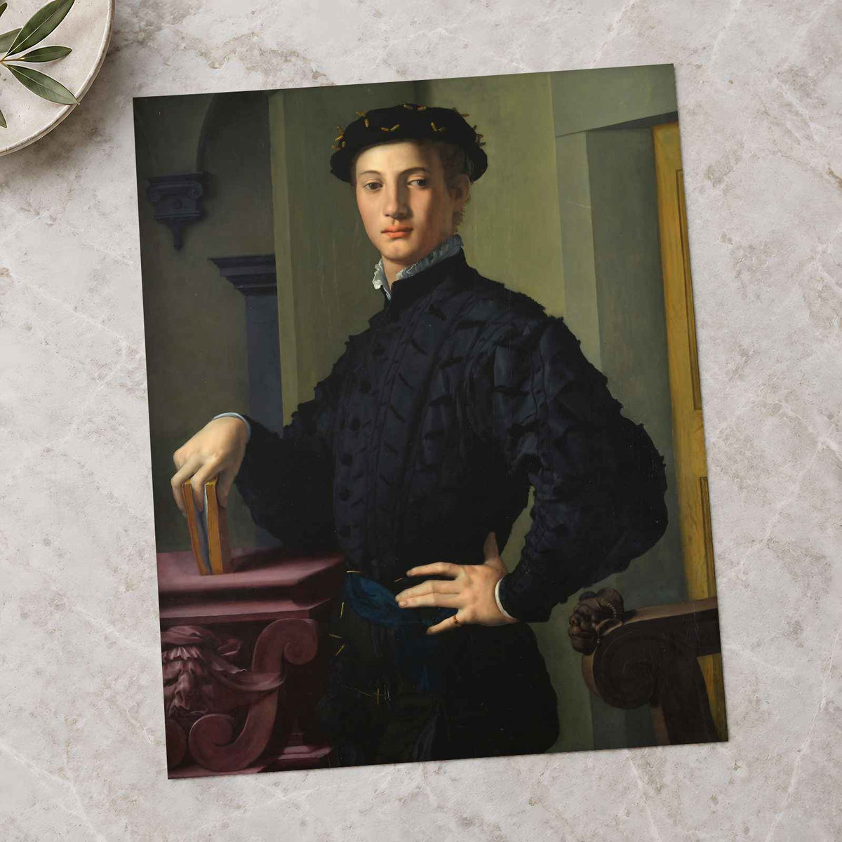 Portrait of a Young Man art print by Bronzino (Agnolo di Cosimo di Mariano) (1530)