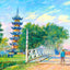 Loong Wah Pagoda, Shanghai, China art print