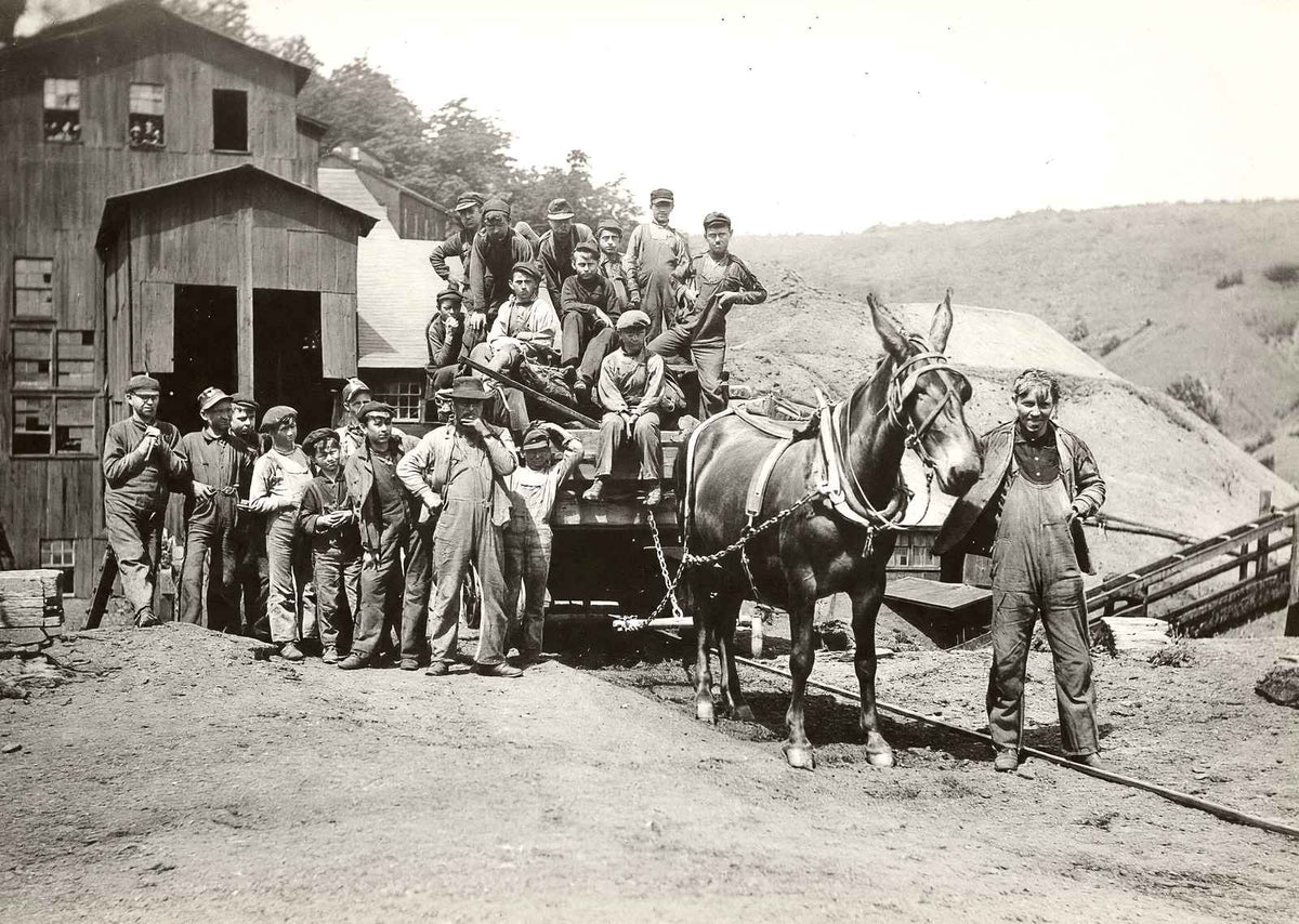 Noon Hour, Potts Colliery, Ashland, PA 1906 photo print