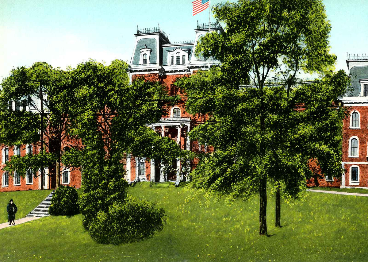 Pardee Hall, Lafayette College, Easton 1908 vintage print