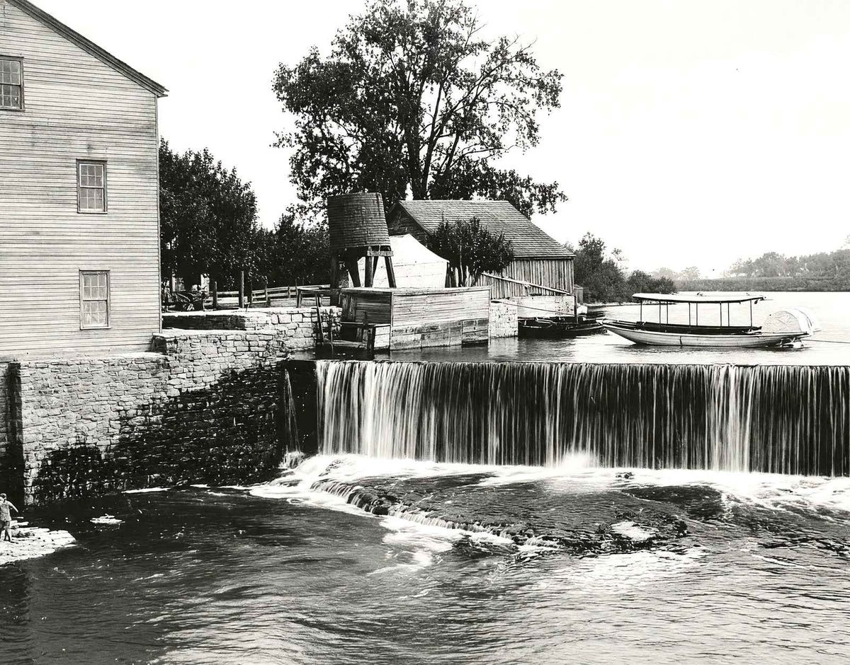 Root River Rapids, Racine, WI in 1904 vintage photo print