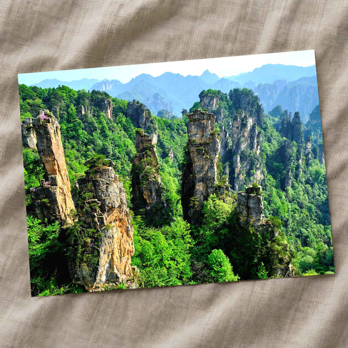 Zhangjiajie Stone Pillars in China Photo Print Wall Decor