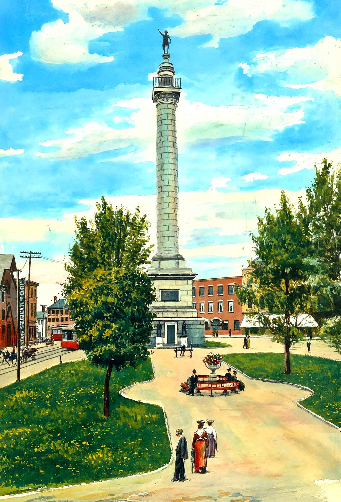 Battle Monument, Trenton, NJ in 1905 art print