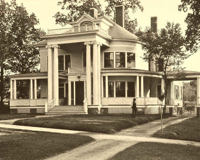 Colonial Home, West Market St, Greensboro NC photo print