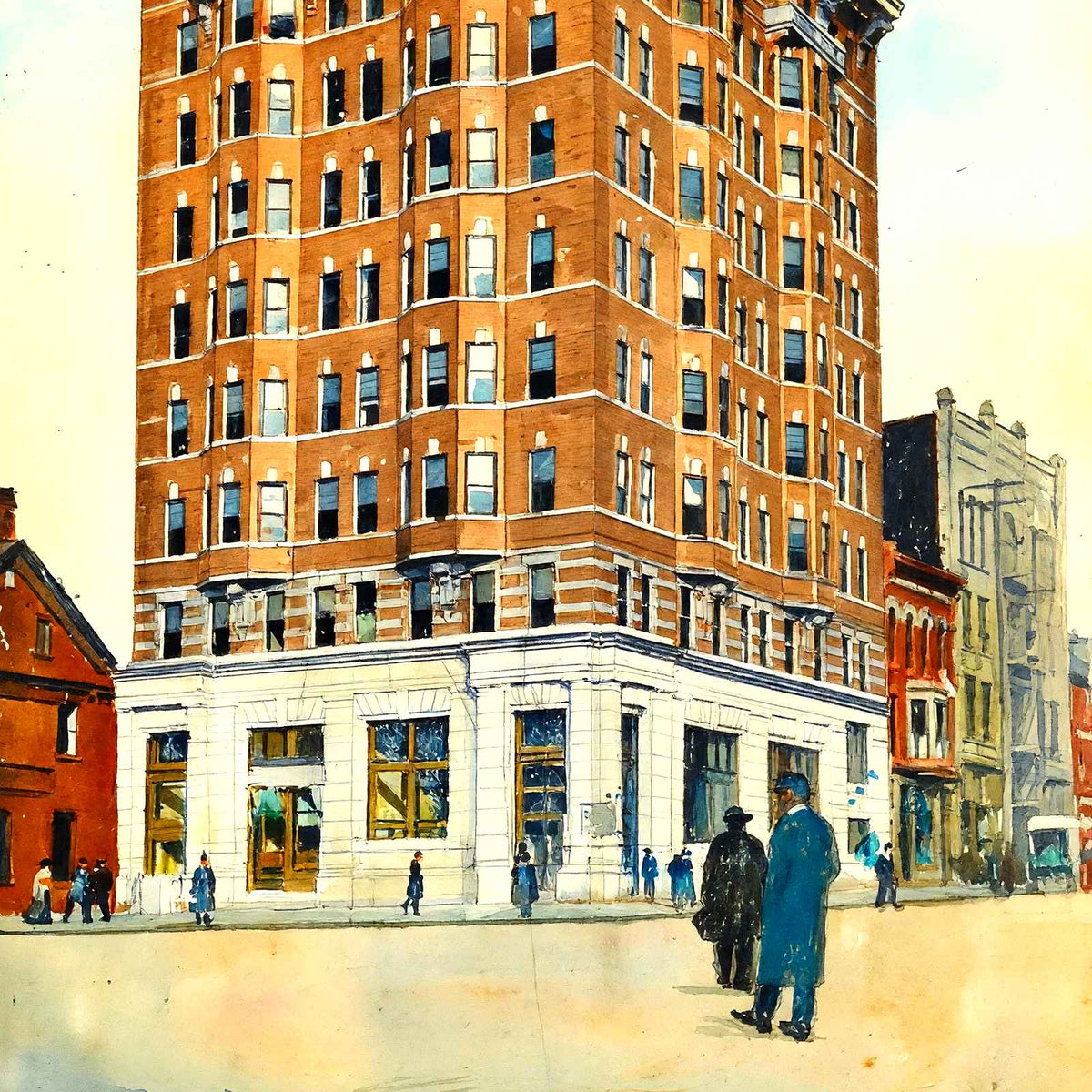 Colonial Trust Building, Reading, PA in 1907 art print