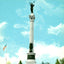 NY State Monument, Gettysburg PA in 1906 vintage print