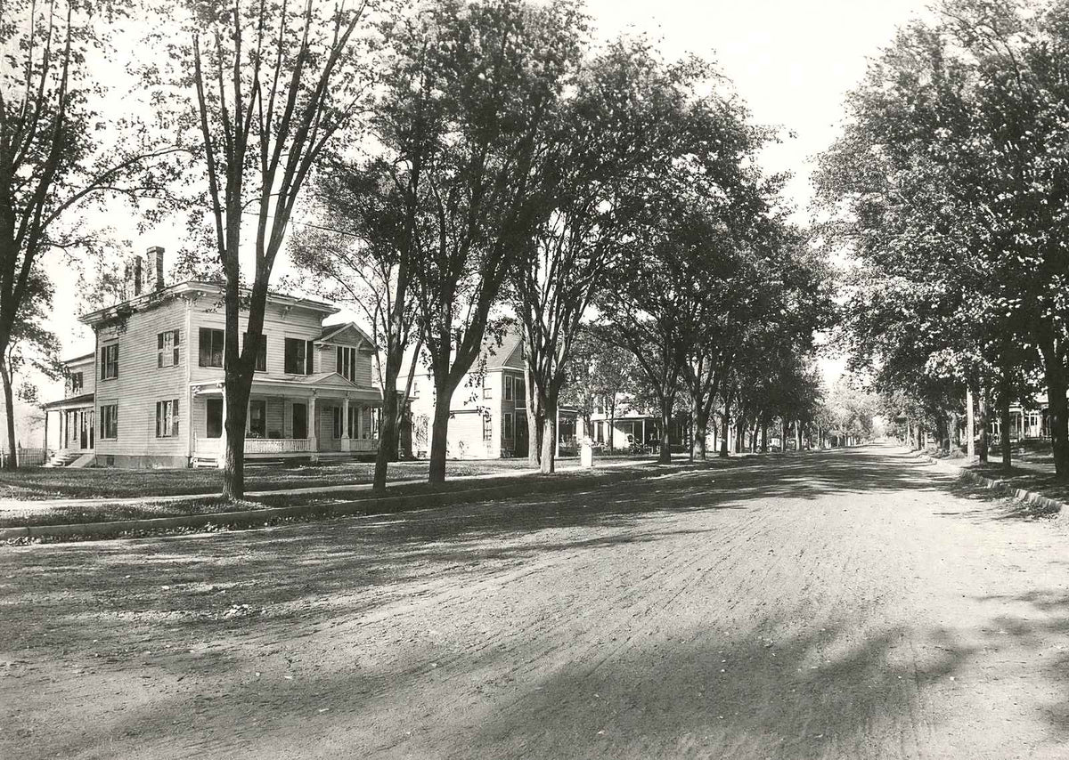 Third Street, Hudson WI in 1908 vintage photo print