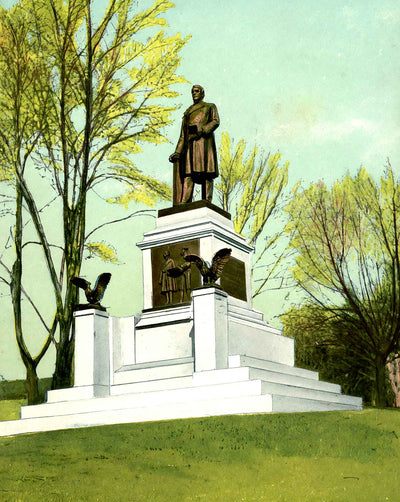 McKinley Monument, Reading, PA in 1907 vintage print