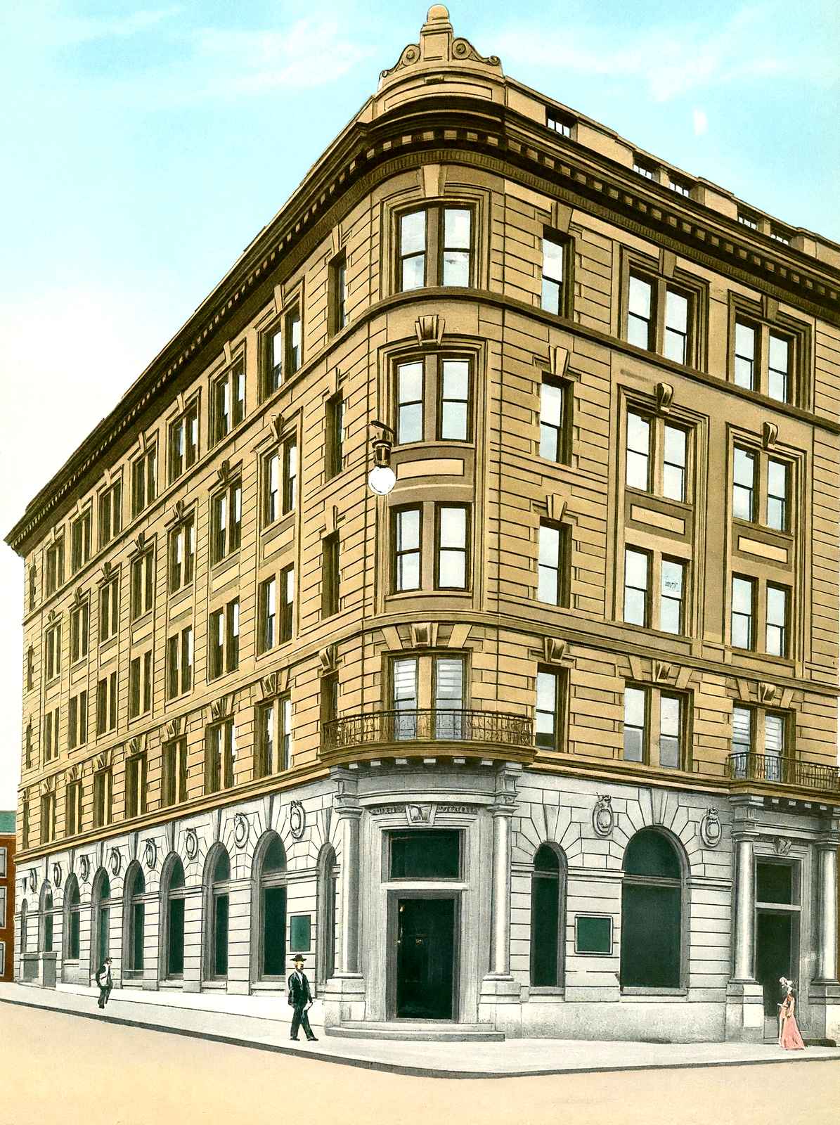Trust Building, Altoona, PA in 1906 vintage print