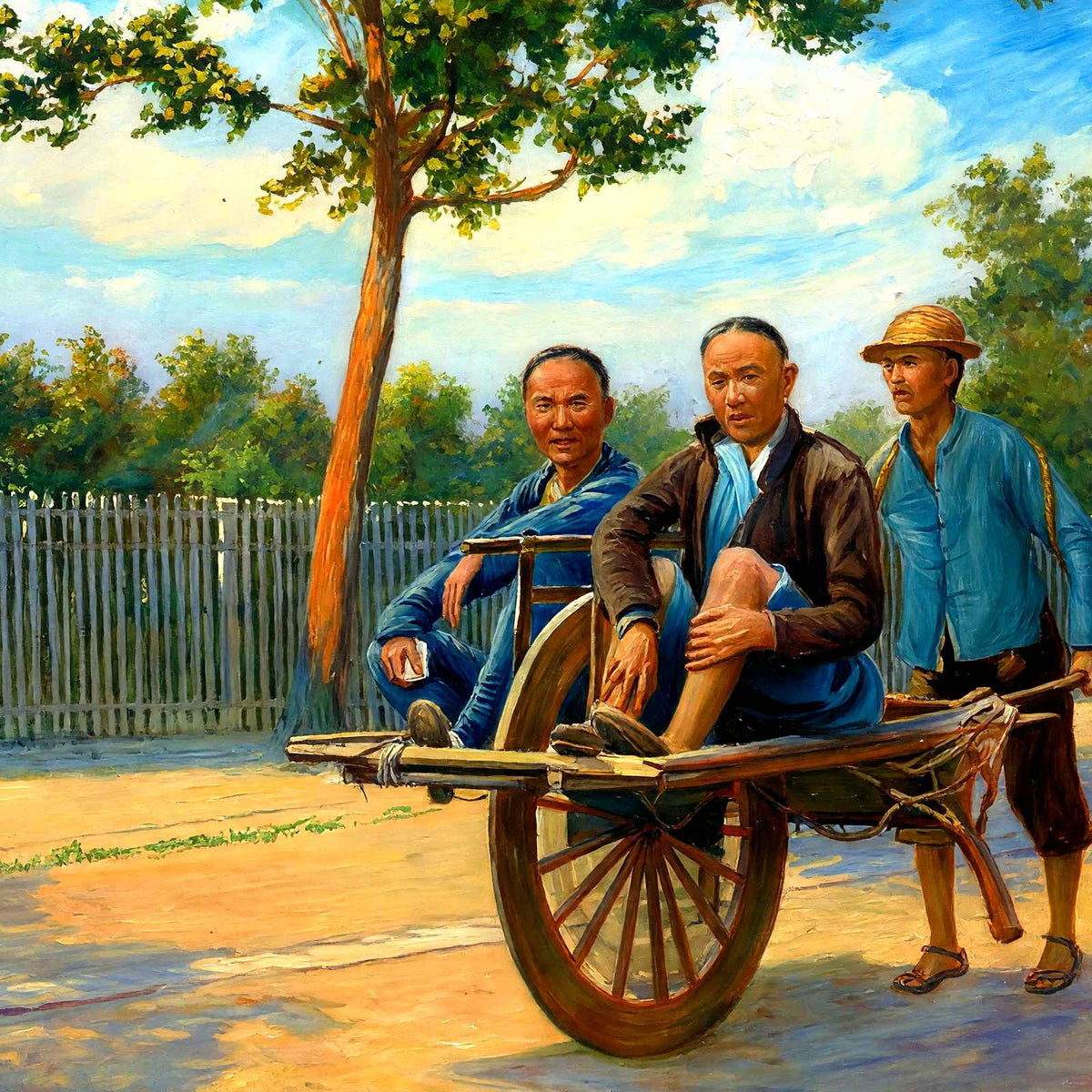 Shanghai Wheelbarrow, China art print