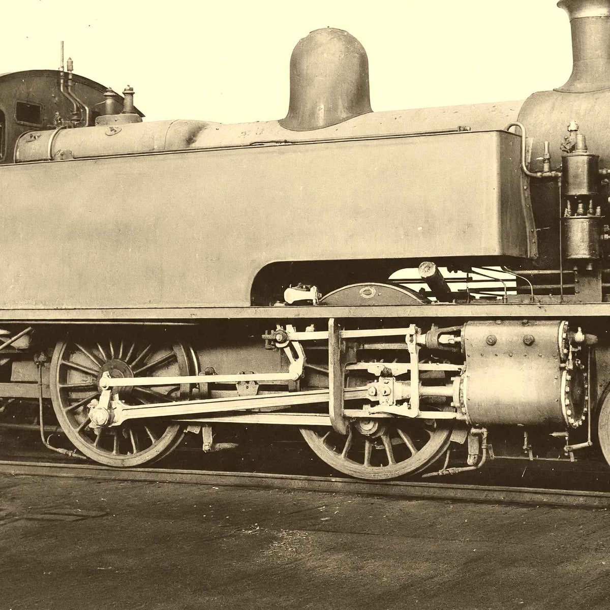 Shanghai-Nanking Tank Engine, China in 1943 vintage photo print