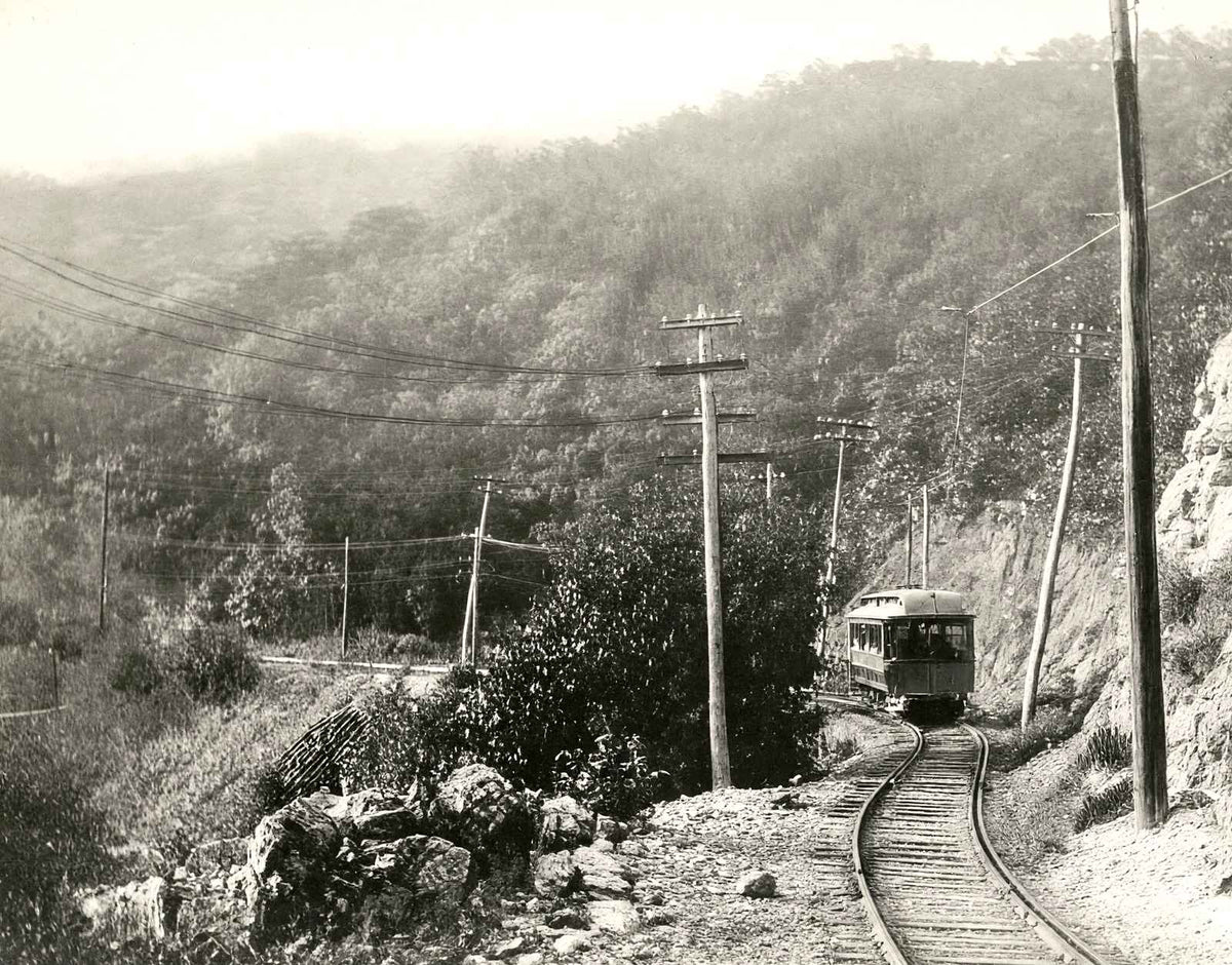 Reading PA Car on Neversink Mountain in 1903 vintage photo print