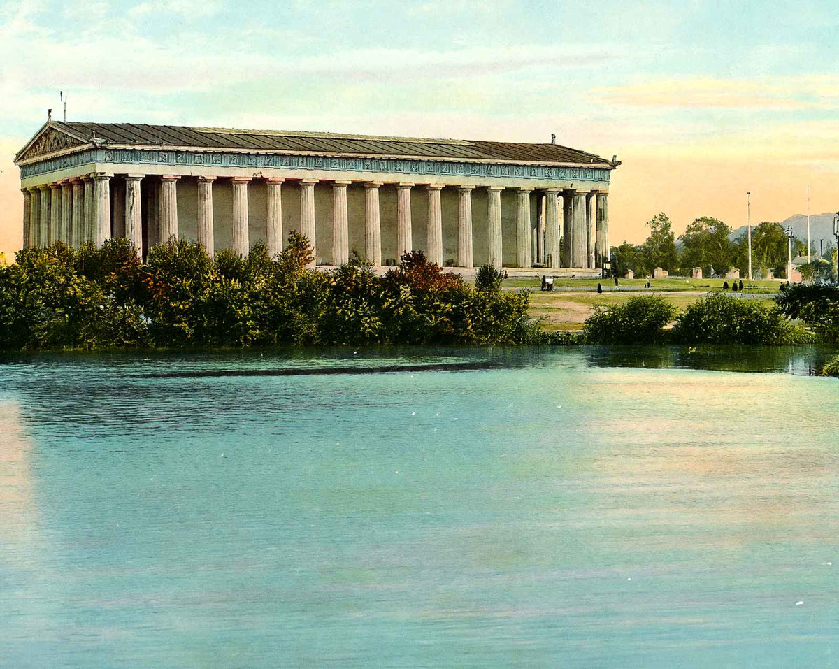 Parthenon & Lake Wautauga, Nashville, TN 1906 vintage print