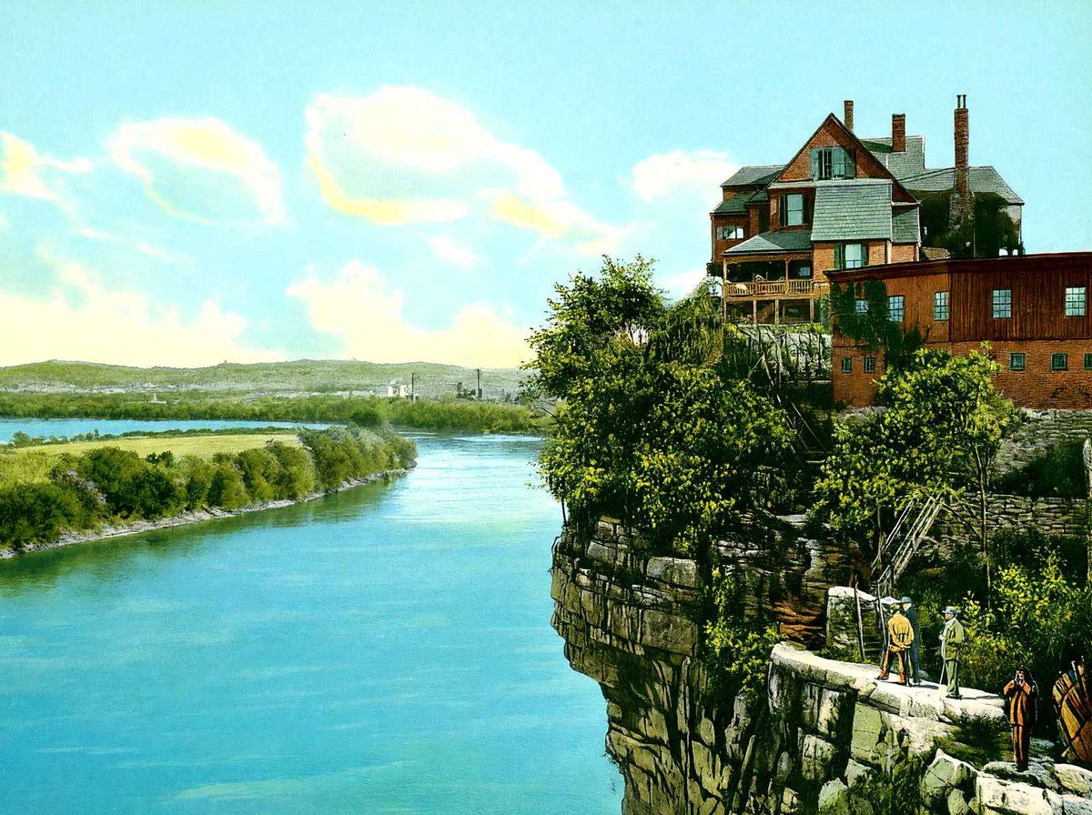 Bluff View from Tennessee River Bridge, TN vintage print