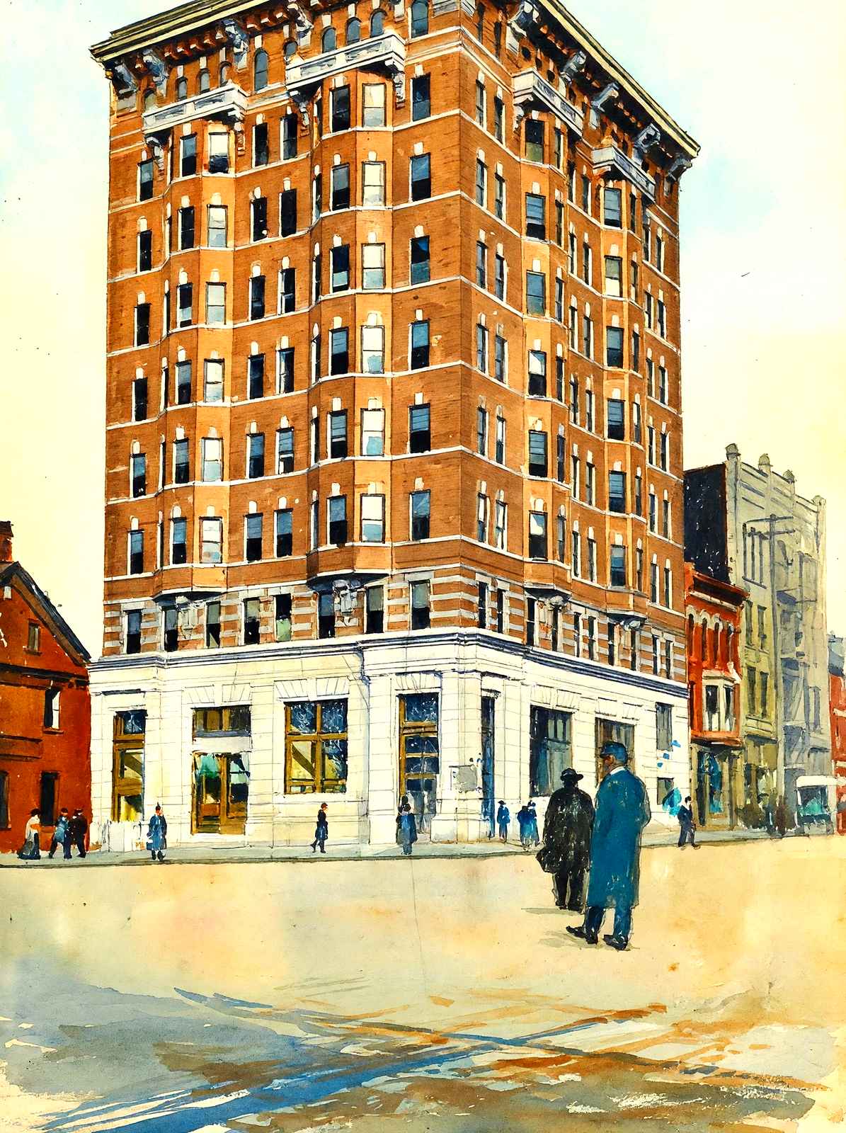 Colonial Trust Building, Reading, PA in 1907 art print