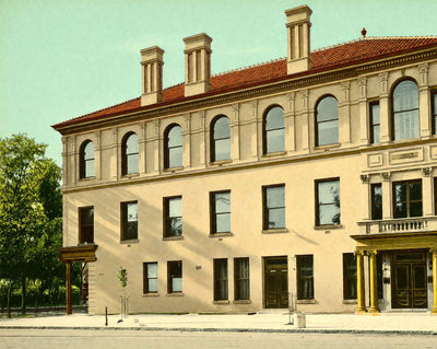 Olivia Raney Library, Raleigh, NC in 1906 vintage print