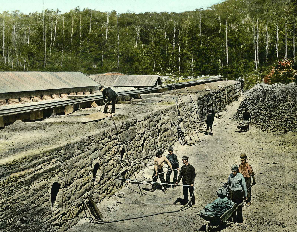 Coal Mining Coke Ovens in 1908 vintage print