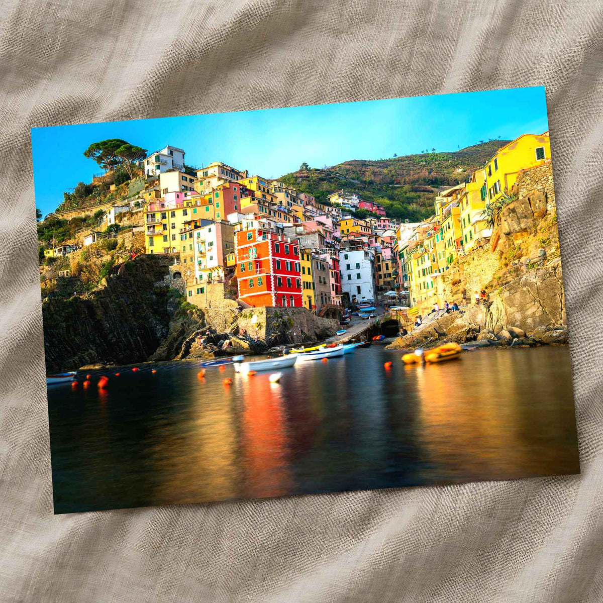 Harbor in Riomaggiore, Italy Photo Print Wall Decor