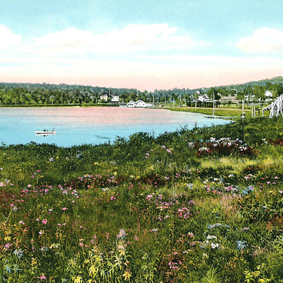 Lake Royer, Pen Mar PA in 1908 vintage print