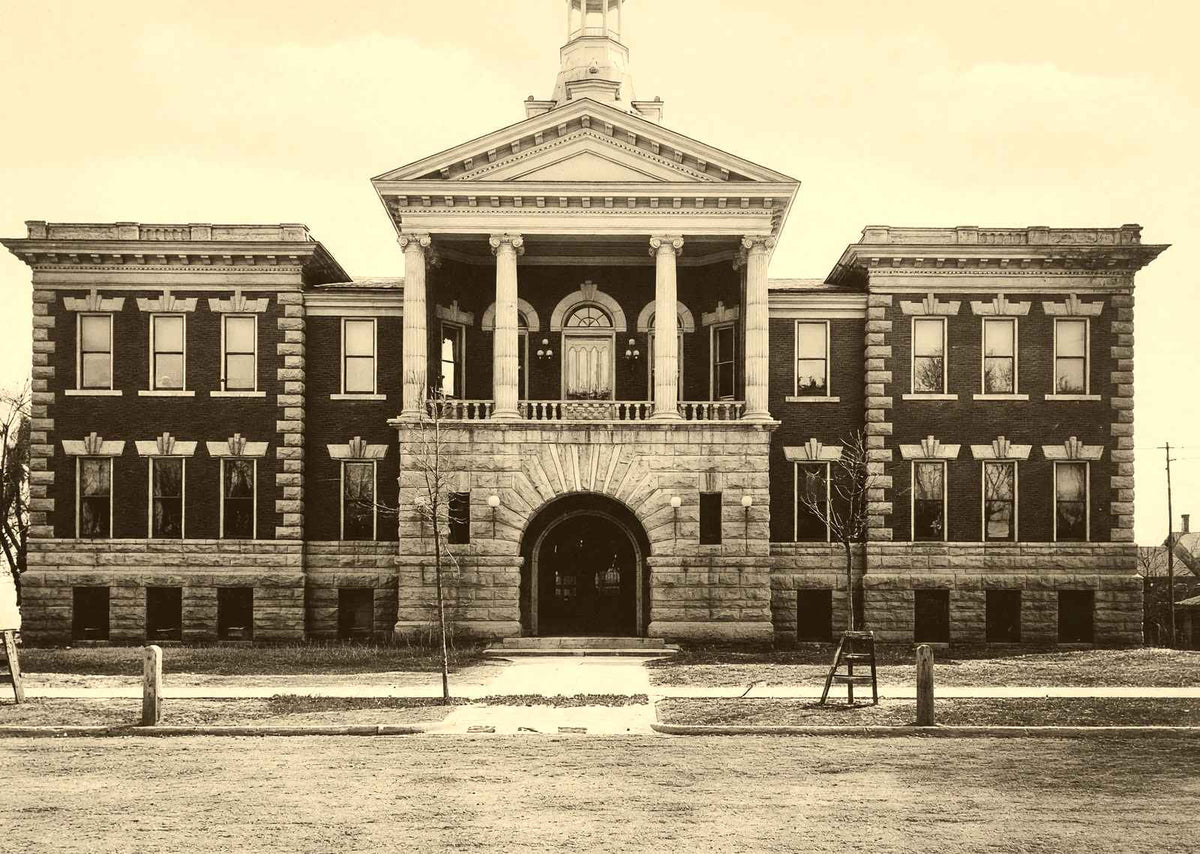 Historic City Hall Green Bay WI in 1904 restored photo print