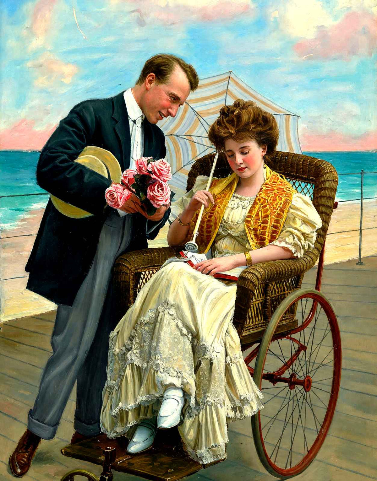 A Strategic Move, Atlantic City, NJ in 1907 art print