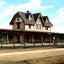 Depot, Red Bank, NJ in 1906 vintage print