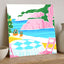 Patio Overlooking Ocean with Pink Cliffs by Ardian Pranomo Art Print Wall Decor