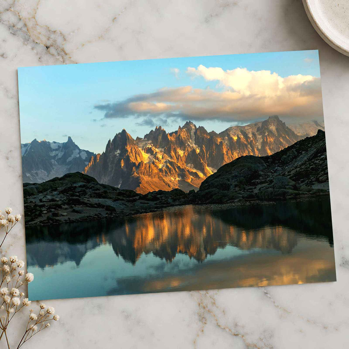 French Alps with Lake in Chamonix by Daniel J. Schwarz Photo Print Wall Decor