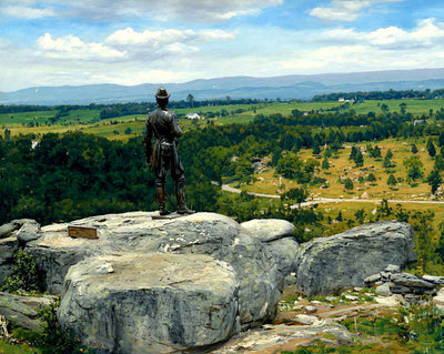 Genrtal Warren's Statue, Gettysburg PA 1904 art print
