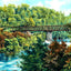 Caney Fork River, Southern Railroad, TN 1908 art print