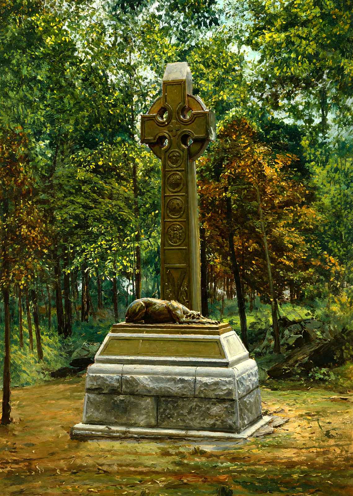 Irish Brigade Monument, Gettysburg PA in 1906 art print