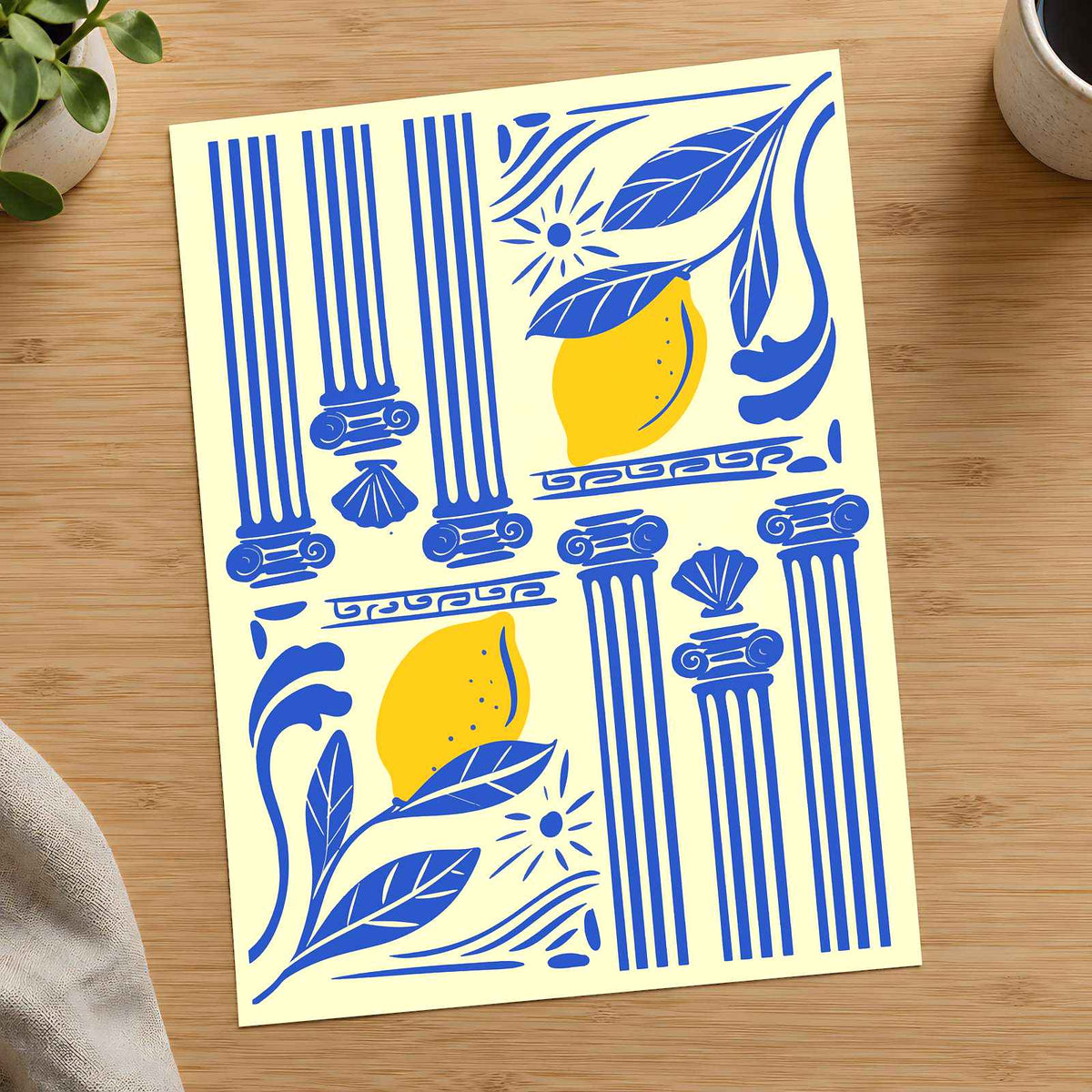 Pillars and Lemons by Ardian Pranomo Art Print Wall Decor