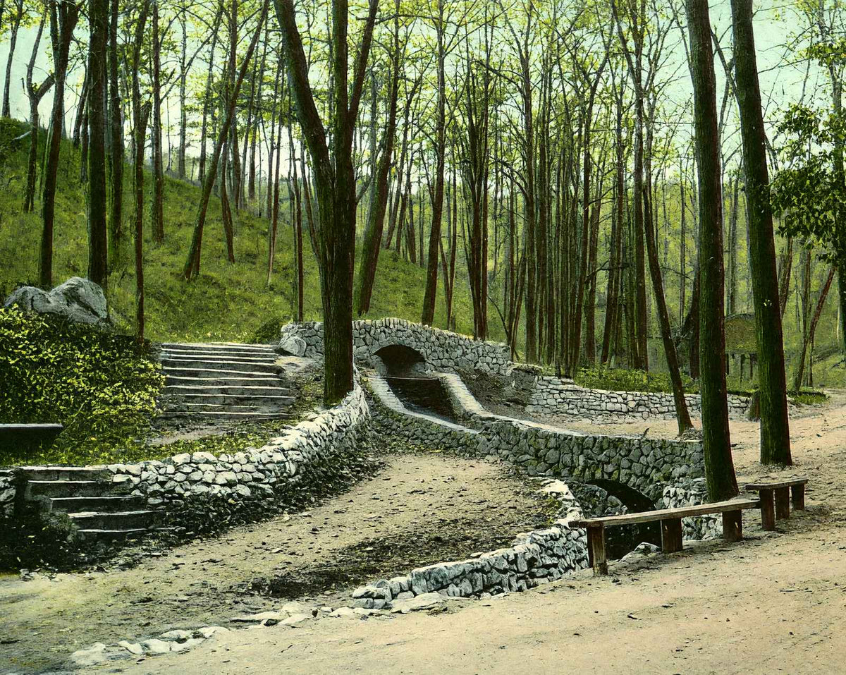 Mineral Springs Park, Reading, PA in 1907 vintage print