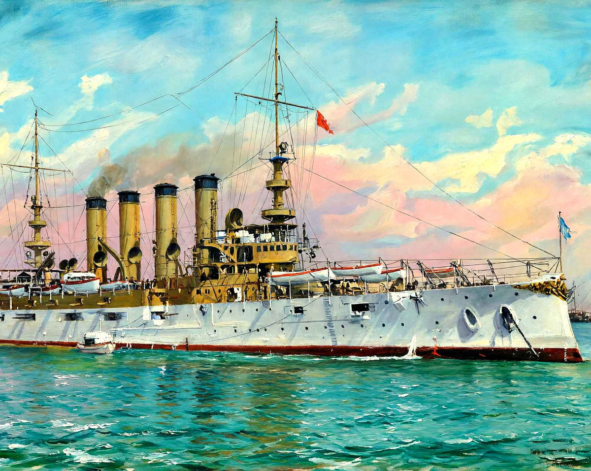Cruiser Pennsylvania in 1905 art print