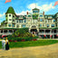 Buena Vista Springs Hotel, PA in 1907 painting