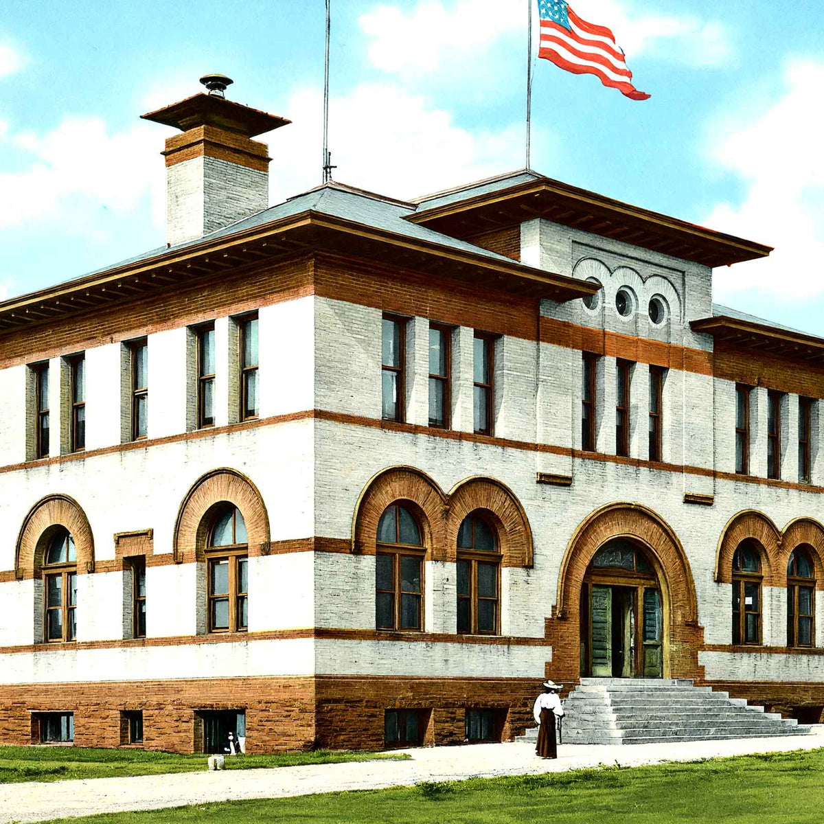Post Office, Sheboygan, WI in 1907 vintage print