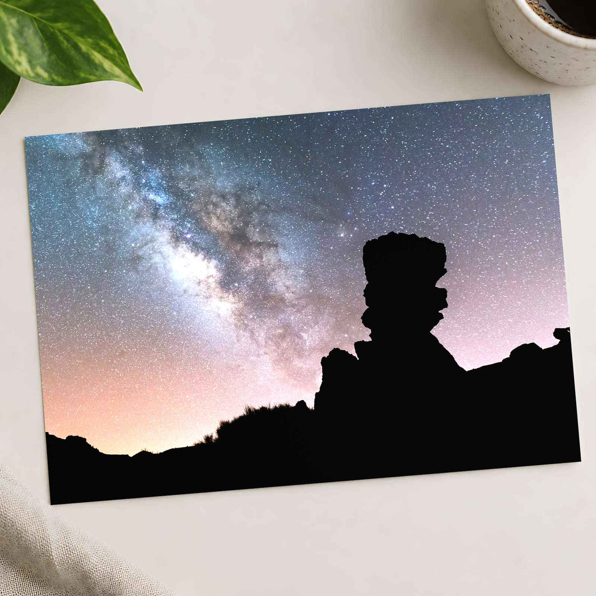 Rocky Silhouette with Stars, Tenerife, Spain by Sarah Smith Photo Print Wall Decor