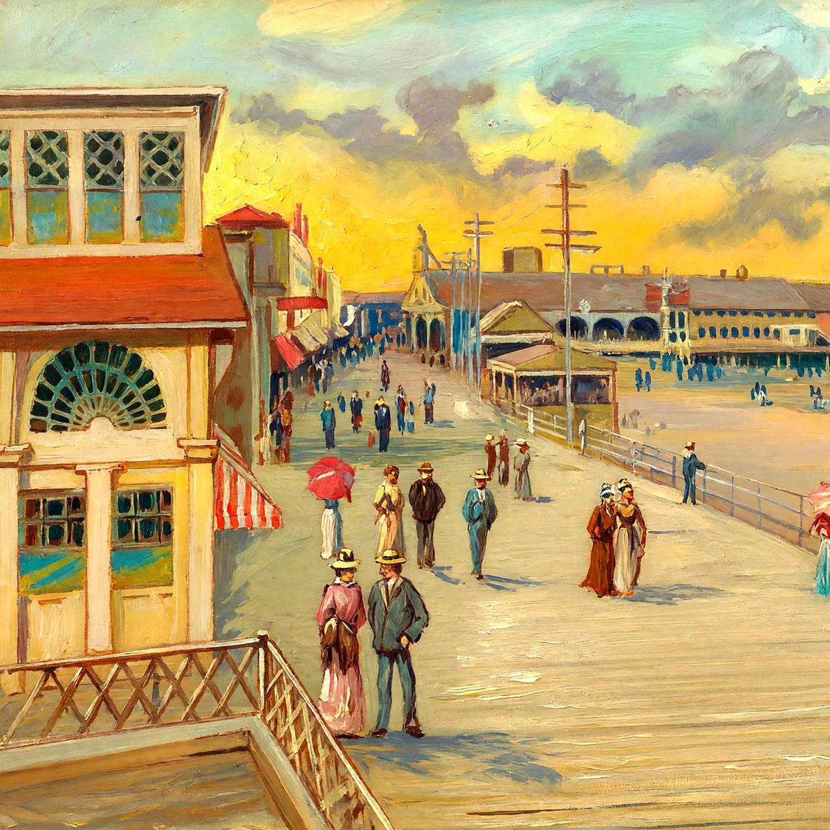 Boardwalk from the Luray, Atlantic City, NJ painting