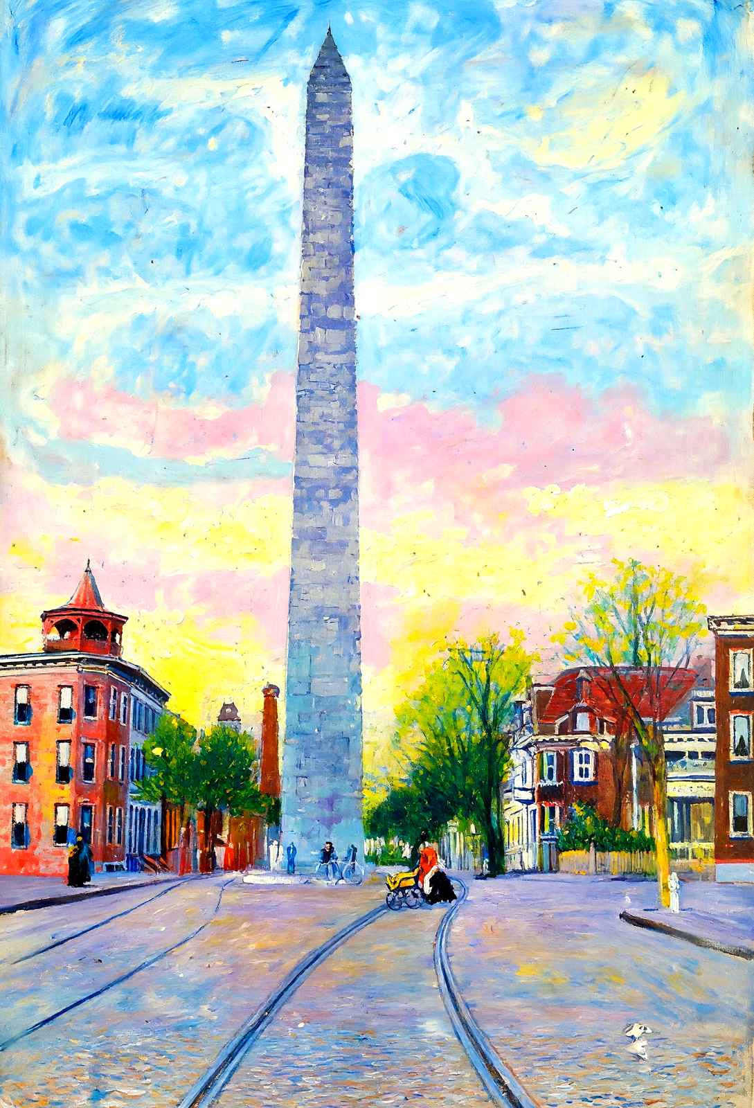 Soldiers Monument, Harrisburg, PA in 1907 art print