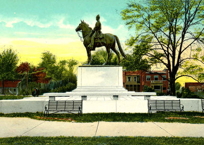 Forrest Monument, Memphis, TN in 1906 vintage print