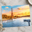 Eiffel Tower and Cruise Ship Photo Print Wall Decor