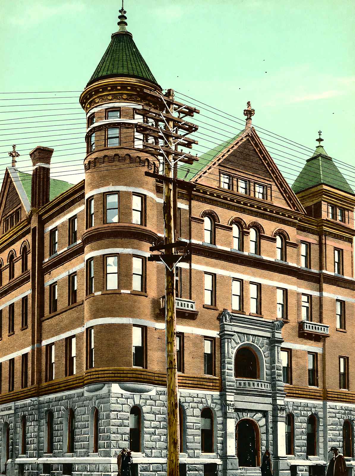 City Hall, Wilkes-Barre, PA in 1907 vintage print