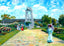 Fountain Circle, Centennial Park, Nashville painting